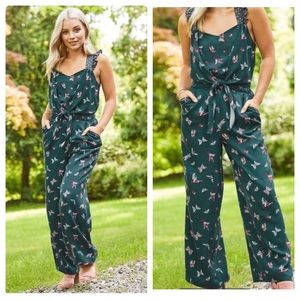 NWT Matilda Jane Evergreen Tie Front Jump Suit